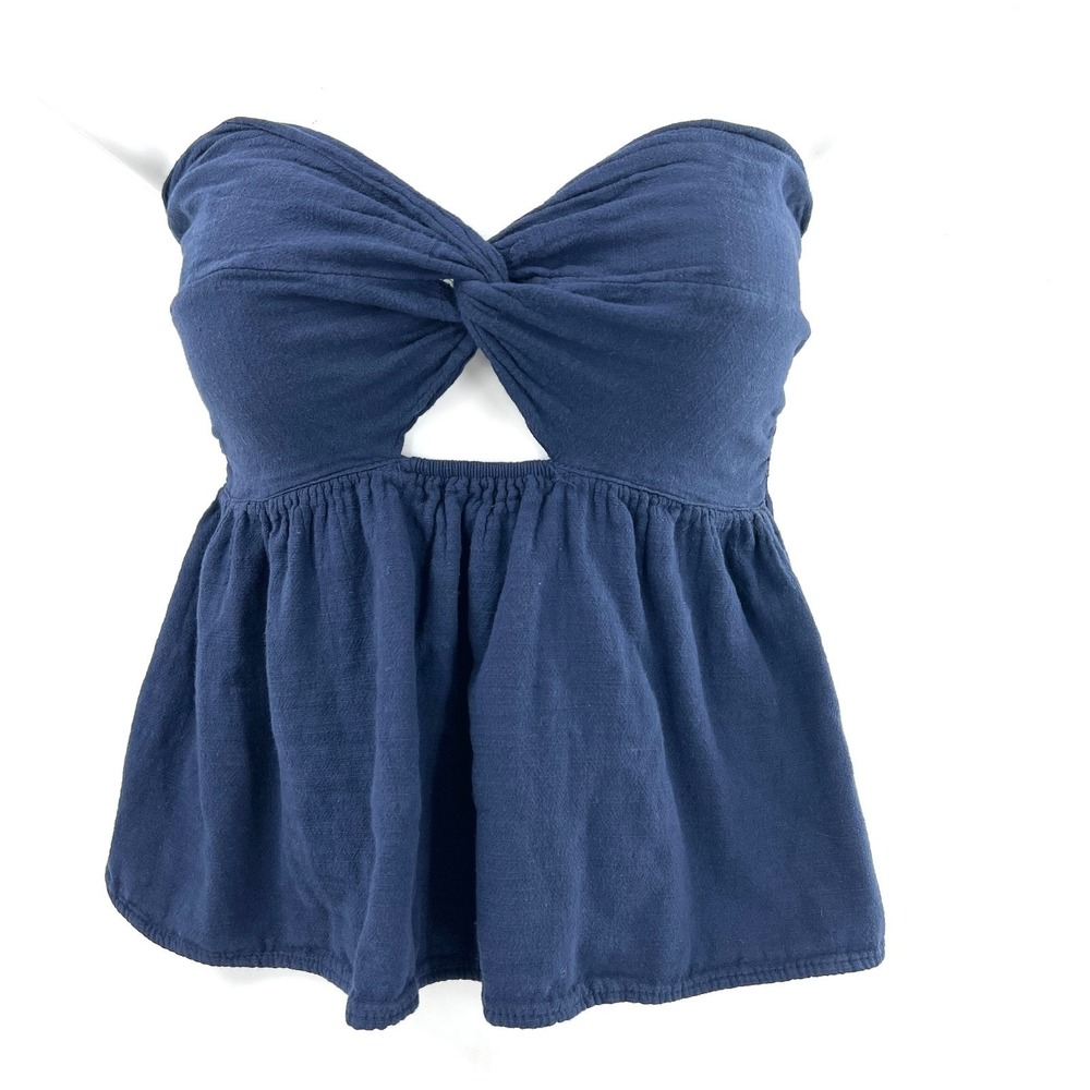 Blanco by Nature strapless navy blue babydoll coastal granddaughter resortwear M